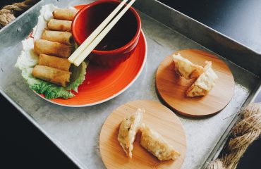 fried-spring-rolls-and-dumplings-on-top-of-tray-218769